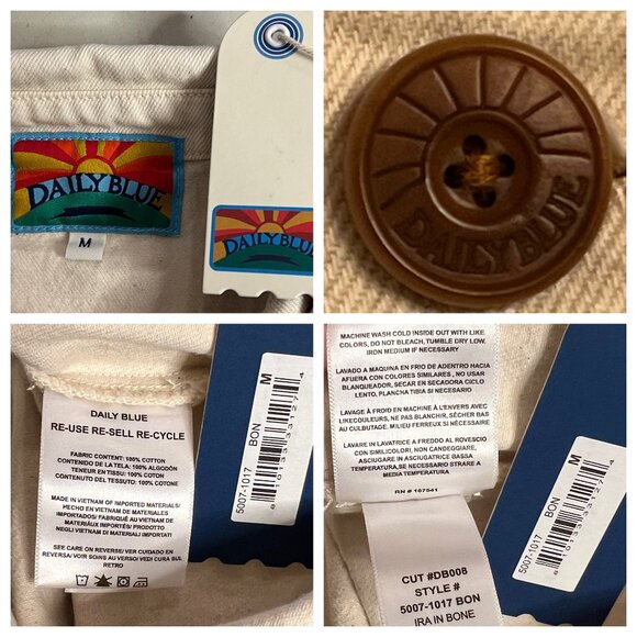 NWT Daily Blue by Adriano Goldschmied Demin Bone IRA Jacket Women's M - Picture 10 of 16